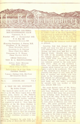 The B.C. Mountaineer 1927 August cover